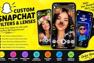 create custom snapchat filters ar lenses face filters and lenses for  your brand