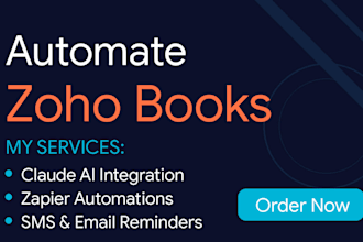 build zoho books email and sms automation, reminder and follow up sequences