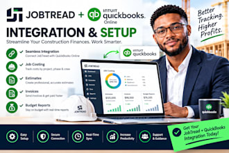 setup jobtread quickbooks online integration job costing estimate invoice budget