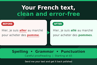 proofread and correct your french text with zero mistakes