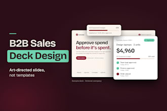 design a premium b2b sales deck presentation for saas companies