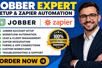 be jobber your expert and inetgrate zapier automation