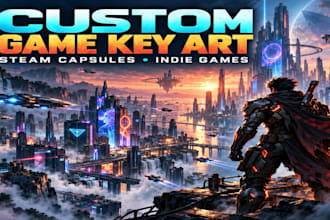 create steam capsule art and indie game cover art
