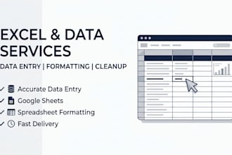 do excel data entry and spreadsheet formatting