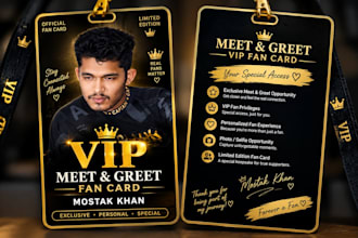 design custom VIP fan cards and professional business cards