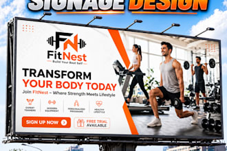 design storefront signs, yard signs, billboards and outdoor business signage