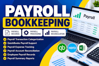 do payroll processing, payroll bookkeeping and quickbooks payroll reconciliation