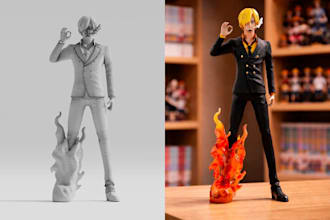 sculpt a custom 3d human figure, action figure, or miniature for 3d printing