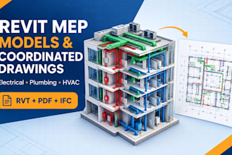 create revit mep models and coordinated drawings for bim projects