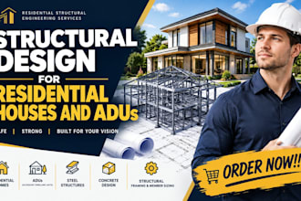 design steel and concrete structures for residential houses and adus