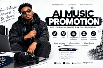 suno udio college radio promotion ai artist branding release independent artist