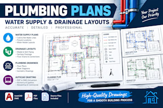 draw plumbing plans water supply and drainage layouts