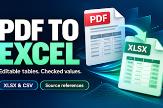 convert PDF tables into editable excel or CSV files