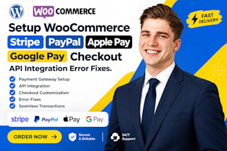 woocommerce stripe paypal apple pay googlepay checkout API integration error fix
