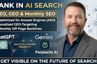 complete monthly website GEO, aeo, local and ai SEO optimization high visibility