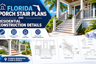 design florida porch stair plans and residential construction details