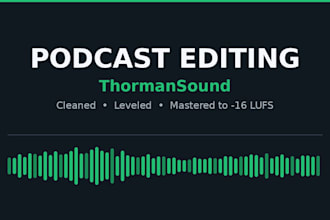 professionally edit and mix your podcast episode