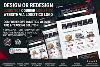 design courier logistics website wordpress logistics website via logistics logo