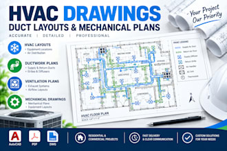 create hvac drawings duct layouts and mechanical plans