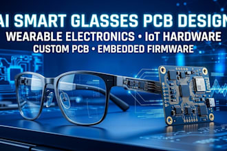 design ai smart glasses pcb, wearable electronics, iot hardware and firmware