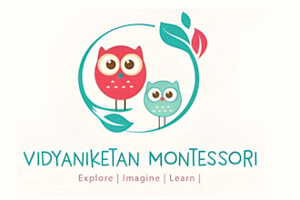 do baby shop, creative school, day care, child care and kids logo