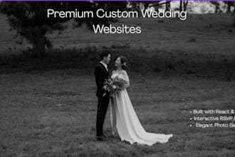 develop a modern wedding website with rsvp and gallery