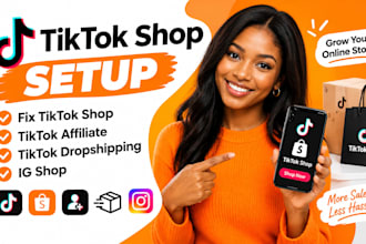 setup tik tok shop fix tiktok shop, tiktok affiliate tiktok dropshipping ig shop