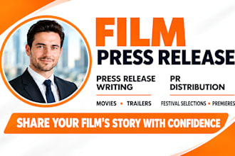 write film press release movie promotion PR distribution and article submission