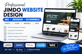 design jimdo website and seo, ionos tilda weebly, wix and ecommerce website