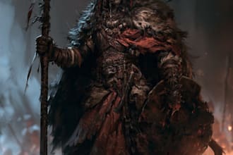 draw fantasy character art for dnd and rpg