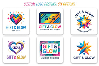 design a custom heart, rectangular, and star brand logo