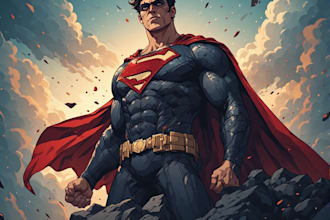 draw a custom superhero cartoon character