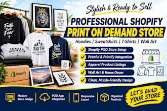 shopify print on demand store for hoodies, sweatshirt, tshirt wall art