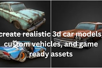 create realistic 3d car models, custom vehicles, and game ready assets