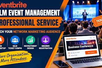 manage eventbrite events for MLM webinars and network marketing conferences