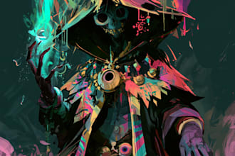 draw horror character design illustration