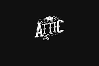 design man cave called attic built out large space logo