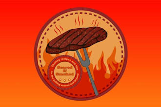 design restaurant grill seared smoked logo