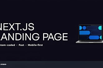 build a fast nextjs landing page, react landing page with tailwind css