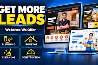 create plumbing, roofing, cleaning and construction services website