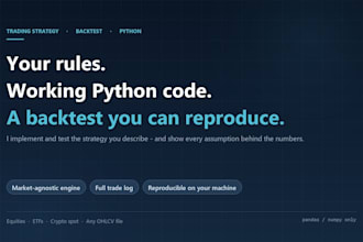 implement and backtest trading strategy in python