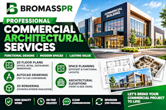 create commercial floor plans, cad drawings and 3d renders