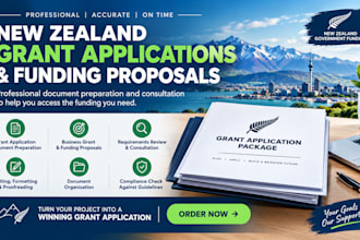 prepare professional new zealand grant applications and funding proposals