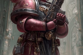 illustrate your custom grimdark fantasy and scifi characters