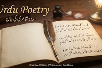 write soulful urdu poetry, ghazals, and romantic verses