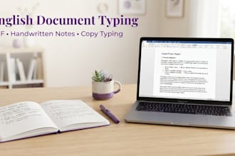 english typing, copy typing, and PDF to word conversion