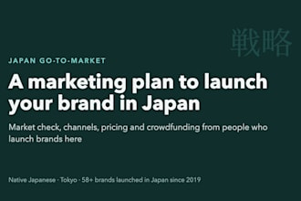 create a japan go to market and marketing plan for your brand