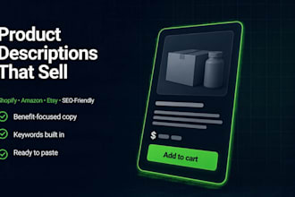 write SEO product descriptions that sell