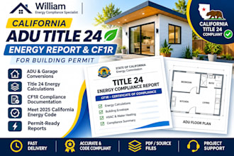 prepare california adu title 24 energy report and cf1r documents