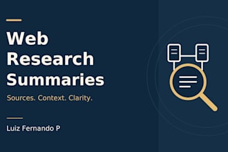 research public web sources and summarize them in portuguese